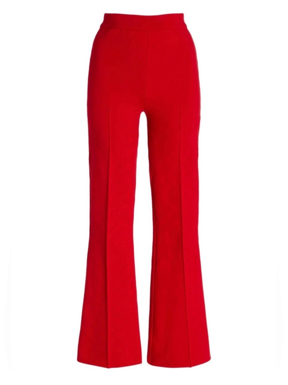 High-Rise Red Flare Pants for Women